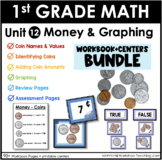 1st Grade Math Unit 12 BUNDLE Lessons + Centers - Coins Mo