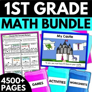 Preview of 1st Grade Math Units Bundle | First Grade Math Activities