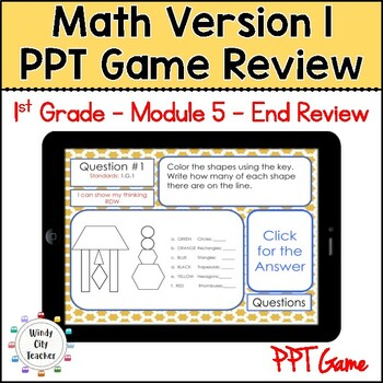Preview of 1st Grade Math Version 1 Module 5 - End-of-module review Digital PPT Game