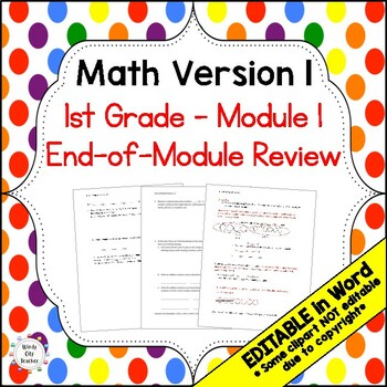 Preview of 1st Grade Math Version 1 End-of-module review - Module 1