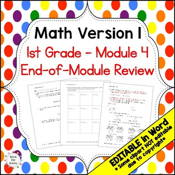 Preview of 1st Grade Math Version 1 End-of-module review - Module 4