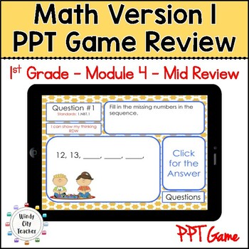 Preview of 1st Grade Math Version 1 Module 4 - Mid-module review Digital PPT Game