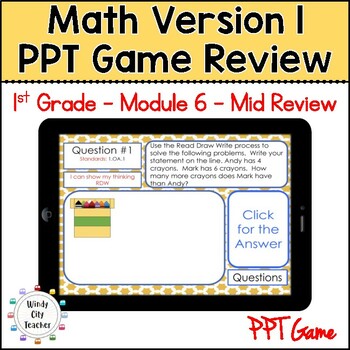 Preview of 1st Grade Math Version 1 Module 6 - Mid-module review Digital PPT Game