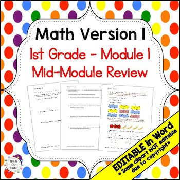 Preview of 1st Grade Math Version 1 Mid-module review - Module 1
