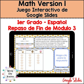 Preview of 1st Grade Math Version 1 SPANISH - Module 3 - End-of-module review Slides Game