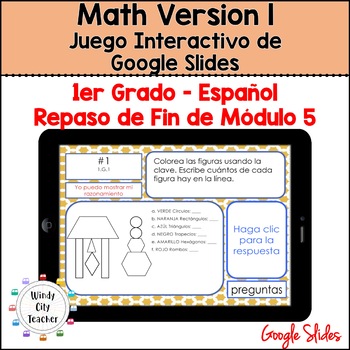 Preview of 1st Grade Math Version 1 SPANISH - Module 5 - End-of-module review Slides Game