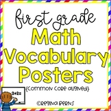 1st Grade Math Vocabulary Posters {Aligned to the Common Core}