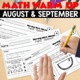 1st Grade Math Warm Up & Morning Work - August & September