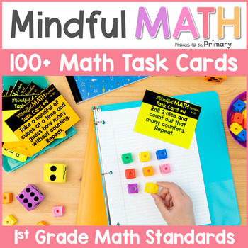 Preview of 1st Grade Math Warm-Up Task Cards & Daily Math Practice Small Group Activities