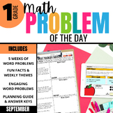1st Grade Math Word Problem of the Day | September Daily M