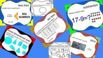 Preview of 1st Grade Math Vocabulary Mega Pack