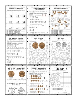 1st grade money extra practice worksheets by stacey