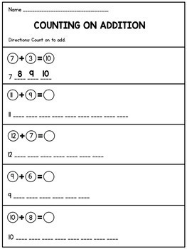 BUNDLE 1st Grade Addition and Subtraction Worksheets (Distance Learning)