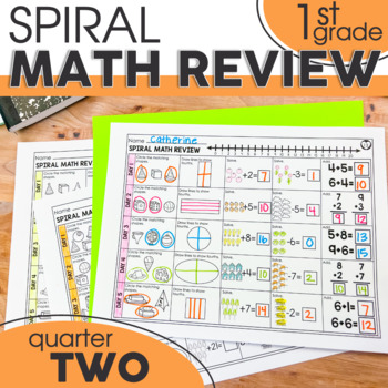 Preview of 1st Grade Math Worksheets | First Grade Morning Work | Math Review Quarter Two