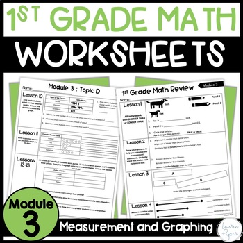 Preview of 1st Grade Math Worksheets Measurement and Graphing