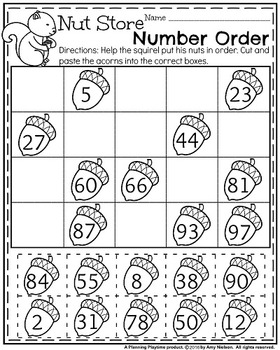 1st Grade Math and Literacy Printables - November by Planning Playtime