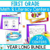 1st Grade Math & Literacy Centers incl. Word Work, Phonics