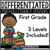 1st Grade Math and Literacy Centers for the Year Bundle | 