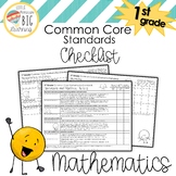 1st Grade Mathematics Common Core Standards Checklist
