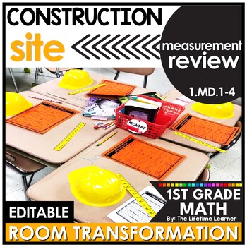 Preview of 1st Grade Math Construction Room Transformation First Grade Measurement Game