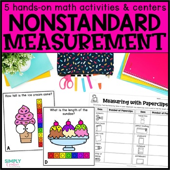 Preview of Non Standard Measurement 1st Grade Activities, Measuring with Cubes 1.MD.2