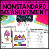 1st Grade Measurement with Non Standard Units Centers for 1.MD.2
