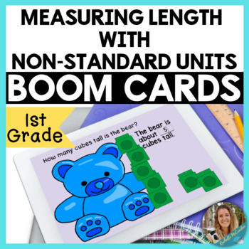 Preview of 1st Grade Measuring Length with Non-Standard Units Boom Cards!