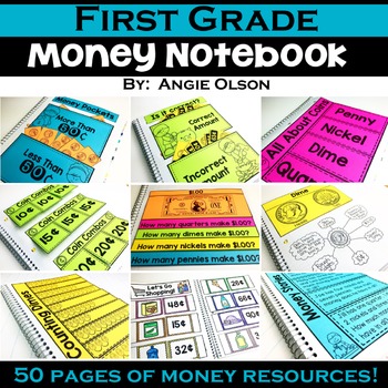 Preview of 1st Grade Math Notebook:  Money