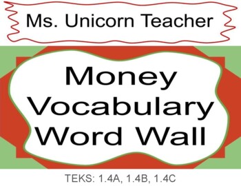 Preview of 1st Grade Money Vocabulary Pack