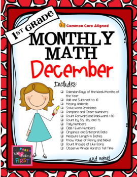 Preview of 1st Grade Monthly Math for December