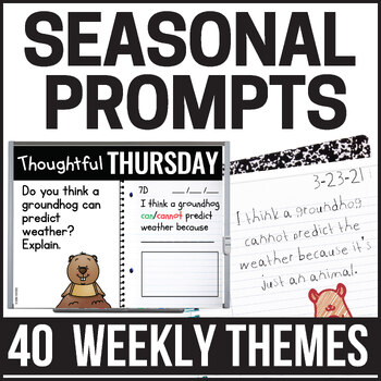 Preview of 1st Grade Morning Work - 2nd Grade Morning Work - Seasonal Writing Prompts