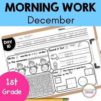 Preview of 1st Grade Morning Work- December