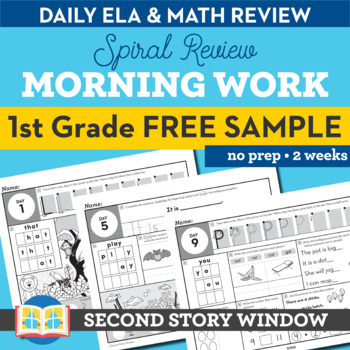 Preview of 1st Grade Morning Work Free 2 Week Sample