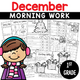 1st Grade Morning Work NO PREP December Worksheets