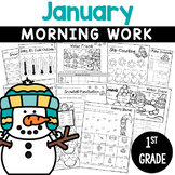 1st Grade Morning Work NO PREP January (Winter) Worksheets