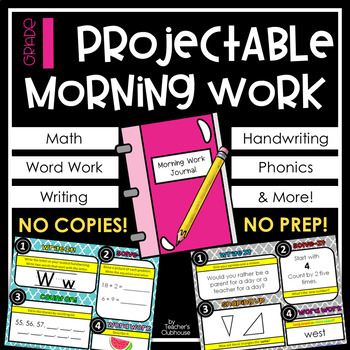 Preview of 1st Grade Morning Work PowerPoints Unit from Teacher's Clubhouse