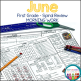 1st Grade Morning Work | Spiral Math and ELA | June