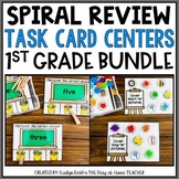 1st Grade Morning Work Spiral Review Centers | LOW PREP Ta