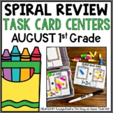 1st Grade Morning Work Spiral Review Centers for August