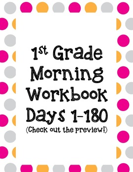 Preview of 1st Grade Morning Workbook 1-180 **Common Core Aligned**