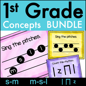 Preview of *1st Grade Music Concepts - Music Activities for 1st Grade BUNDLE