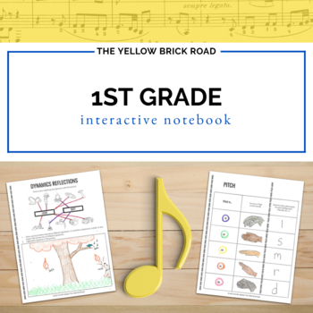 Preview of 1st Grade Interactive Music Notebook - First Grade INB - music lessons