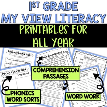 Preview of 1st Grade My View Literacy: Passages, Phonics, & Word Work For All Year [BUNDLE]