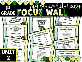 1st Grade My View Literacy: Unit 2 Focus Wall by Mrs Campbell's Corner