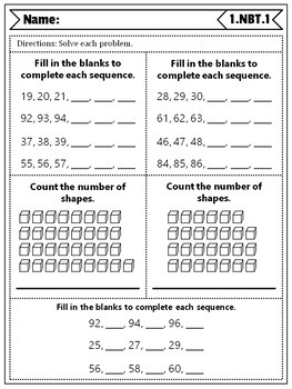 1St Grade Nbt Quizzes: 1St Grade Math Quizzes, Number & Operations In Base Ten