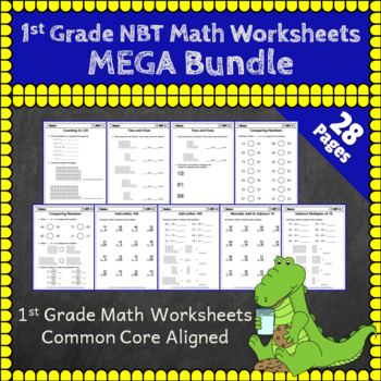 Preview of 1st Grade NBT Worksheets: 1st Grade Math Worksheets, Numbers in Base Ten