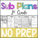 1st Grade - NO PREP - Sub Plans