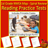 1st Grade NWEA MAP Primary Reading Test Prep Print & SELF-GRADING GOOGLE FORMS!