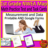 1st Grade NWEA Map Math Practice Test and Task Cards - Mea