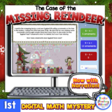 1st Grade Narrated Digital Missing Reindeer Math Mystery D